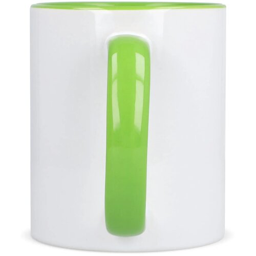 Mok subli Oslo gekleurde binnenkant &amp; handvat 300ml wit / lichtgroen