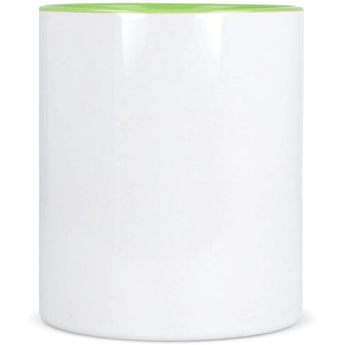 Mok subli Oslo gekleurde binnenkant &amp; handvat 300ml wit / lichtgroen