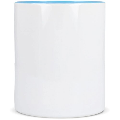 Mok subli Oslo gekleurde binnenkant &amp; handvat 300ml wit / lichtblauw