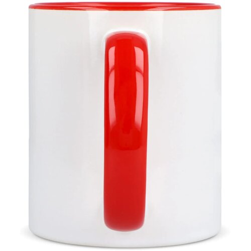 Mok subli Oslo gekleurde binnenkant &amp; handvat 300ml wit / rood