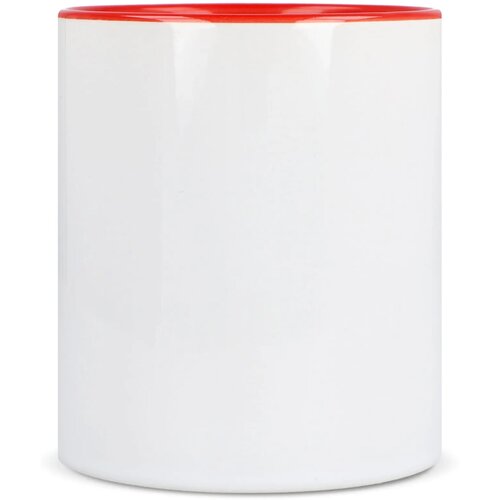 Mok subli Oslo gekleurde binnenkant &amp; handvat 300ml wit / rood
