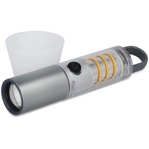 Multifunctionele zaklamp van gerecycled materiaal zilver