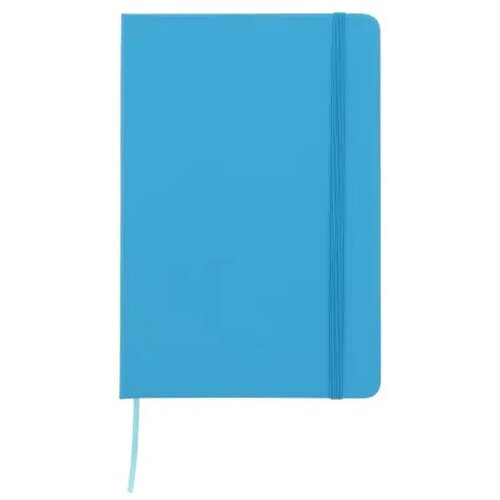 Notitieboek A5 PU met puntraster pagina's lichtblauw