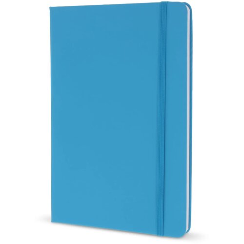 Notitieboek A5 PU met puntraster pagina's lichtblauw
