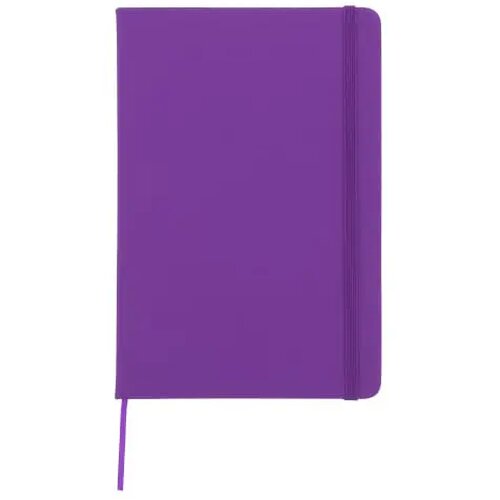 Notitieboek A5 PU met puntraster pagina's paars