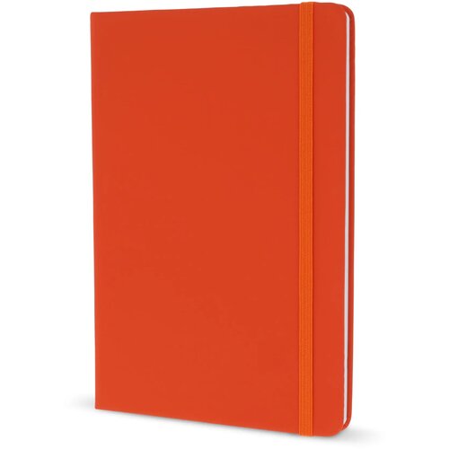 Notitieboek A5 PU met puntraster pagina's oranje