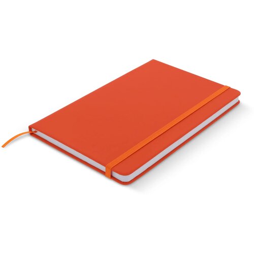 Notitieboek A5 PU met puntraster pagina's oranje