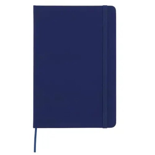Notitieboek A5 PU met puntraster pagina's donkerblauw