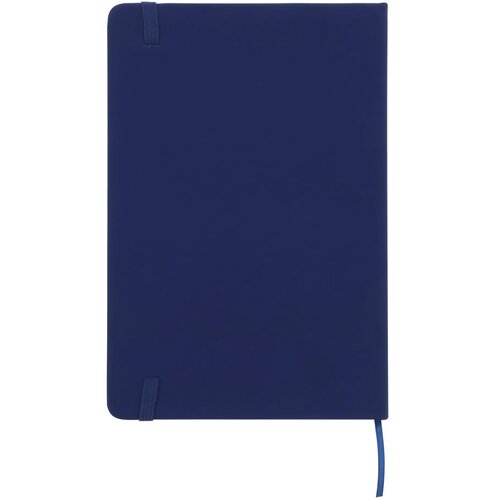 Notitieboek A5 PU met puntraster pagina's donkerblauw