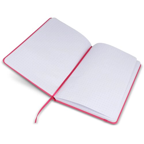 Notitieboek A5 PU met puntraster pagina's roze