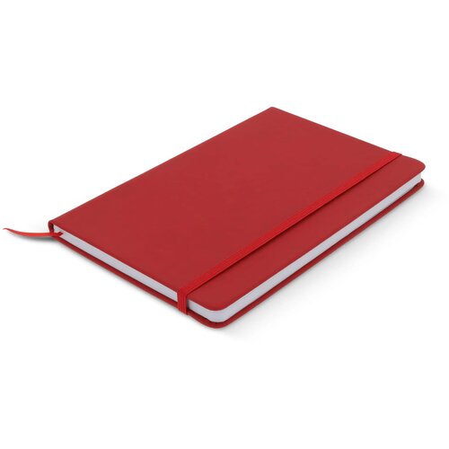 Notitieboek A5 PU met puntraster pagina's rood