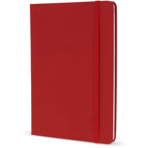 Notitieboek A5 PU met puntraster pagina's rood