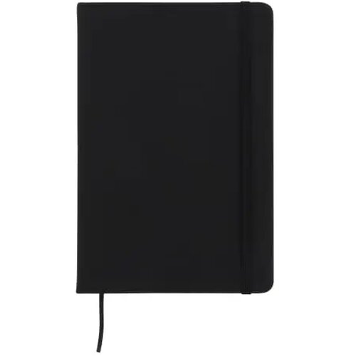 Notitieboek A5 PU met puntraster pagina's zwart