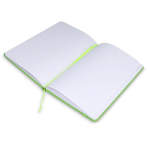 Notitieboek A5 PU met puntraster pagina's lichtgroen