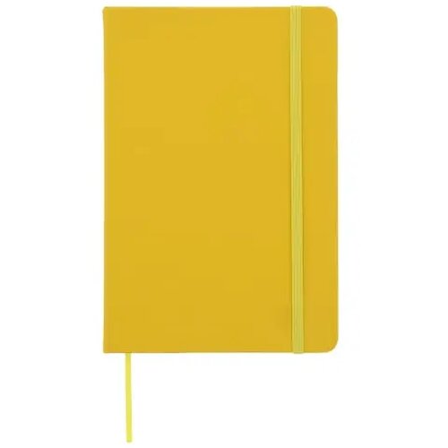 Notitieboek A5 PU met puntraster pagina's geel