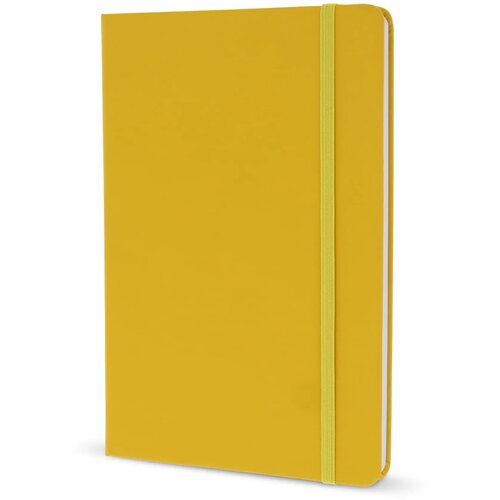 Notitieboek A5 PU met puntraster pagina's geel