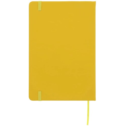Notitieboek A5 PU met puntraster pagina's geel