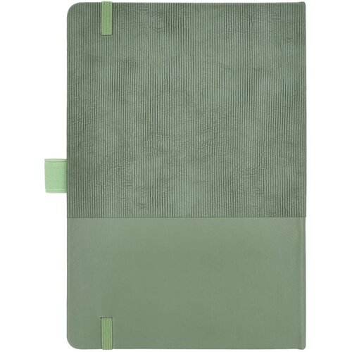Notitieboek Thermo-leder A5 donker bruin / groen