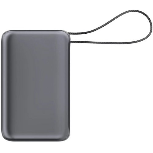 Nova Laptop 65W Powerbank met ingebouwde USB-C kabel 30000 mAh donker grijs