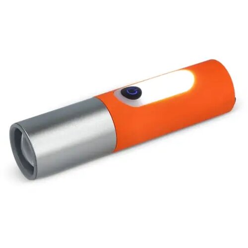 Oplaadbare 10 W LED-zaklamp met zoomfunctie 300 lm oranje