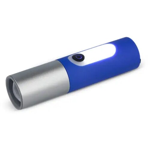 Oplaadbare 10 W LED-zaklamp met zoomfunctie 300 lm blauw