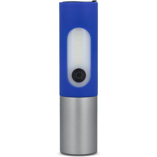 Oplaadbare 10 W LED-zaklamp met zoomfunctie 300 lm blauw