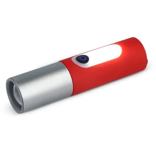 Oplaadbare 10 W LED-zaklamp met zoomfunctie 300 lm rood