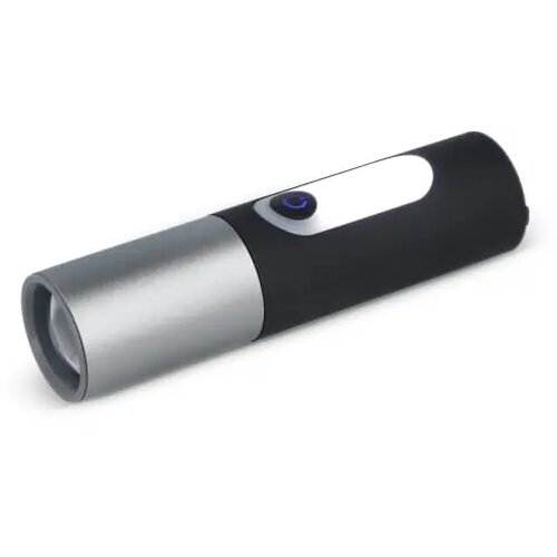 Oplaadbare 10 W LED-zaklamp met zoomfunctie 300 lm zwart
