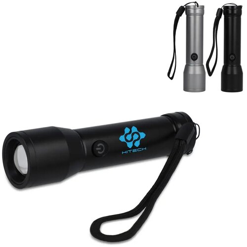 Oplaadbare IPX4-zaklamp van gerecycled aluminium