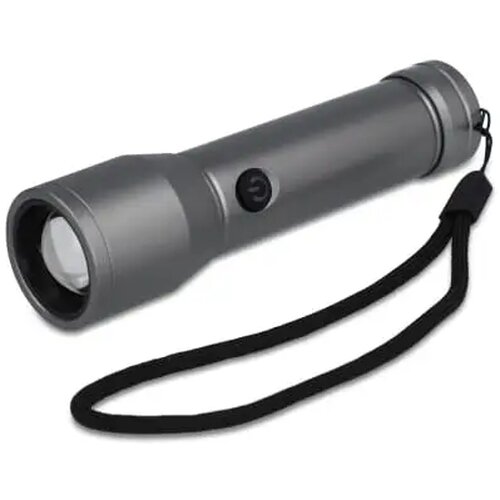 Oplaadbare IPX4-zaklamp van gerecycled aluminium zilver
