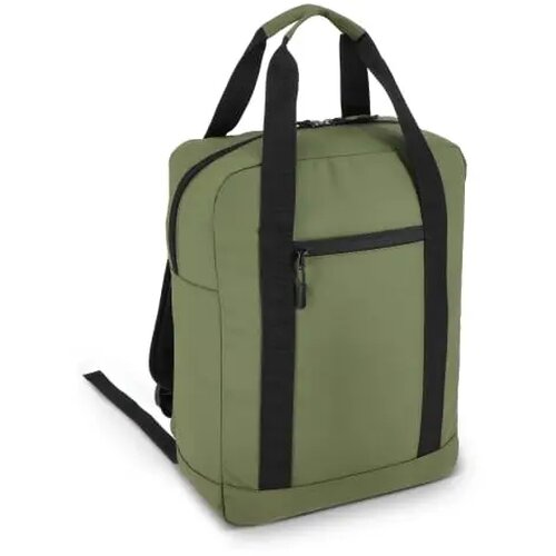 PU gecoate 600D gerecycled PET rugzak 27.5 x 12 x 37.5 cm 12 L olijfgroen