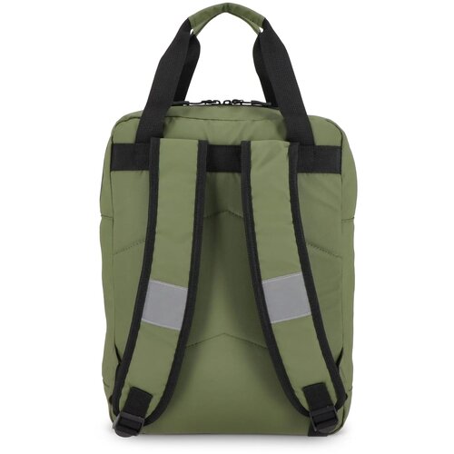 PU gecoate 600D gerecycled PET rugzak 27.5 x 12 x 37.5 cm 12 L olijfgroen