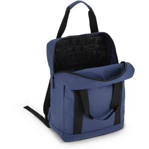 PU gecoate 600D gerecycled PET rugzak 27.5 x 12 x 37.5 cm 12 L donkerblauw