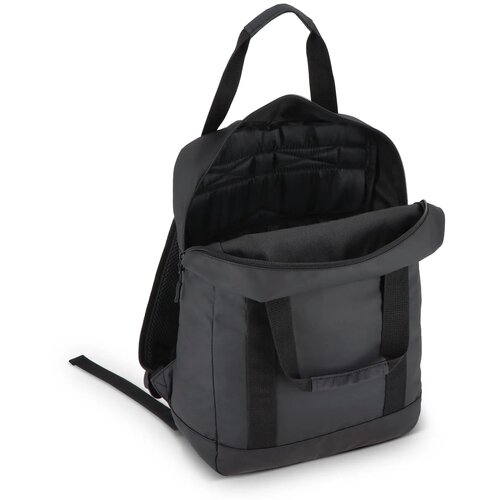 PU gecoate 600D gerecycled PET rugzak 27.5 x 12 x 37.5 cm 12 L zwart