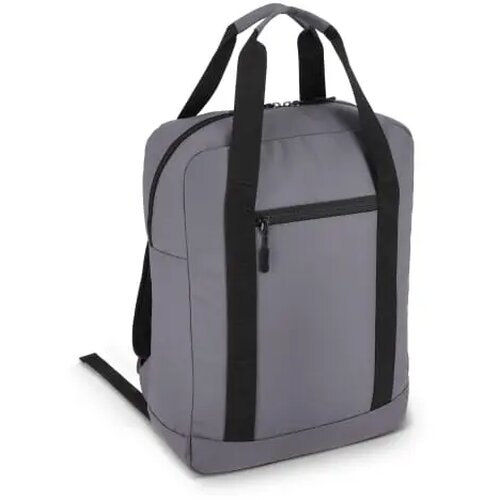 PU gecoate 600D gerecycled PET rugzak 27.5 x 12 x 37.5 cm 12 L grijs