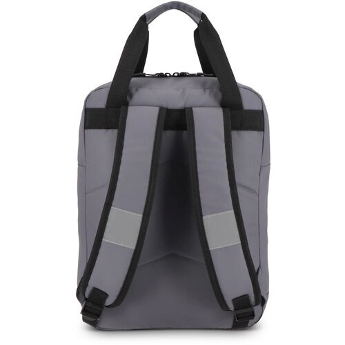 PU gecoate 600D gerecycled PET rugzak 27.5 x 12 x 37.5 cm 12 L grijs