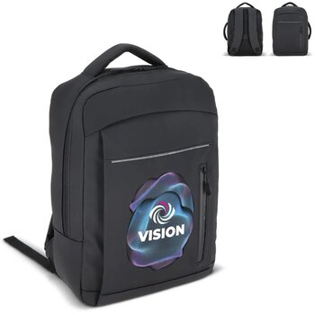 PU Osaka laptoprugzak 30 x 14 x 42 cm 15L zwart