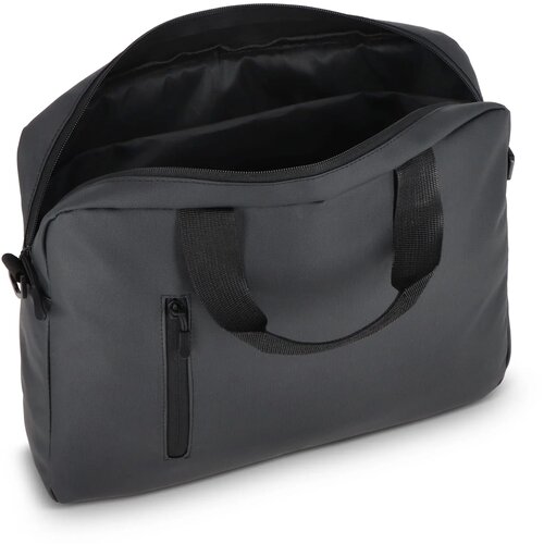 PU SoMa laptop messenger tas 28 x 38 x 5 cm zwart