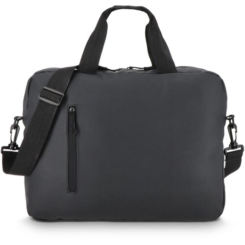 PU SoMa laptop messenger tas 28 x 38 x 5 cm zwart