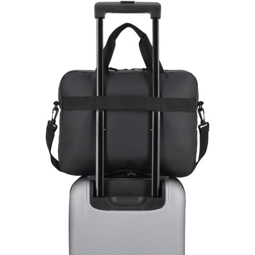 PU SoMa laptop messenger tas 28 x 38 x 5 cm zwart