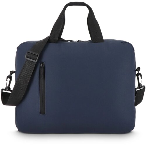 PU SoMa laptop messenger tas 28 x 38 x 5 cm donkerblauw