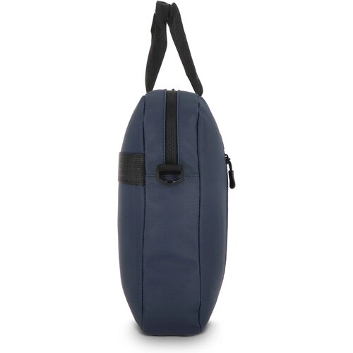 PU SoMa laptop messenger tas 28 x 38 x 5 cm donkerblauw