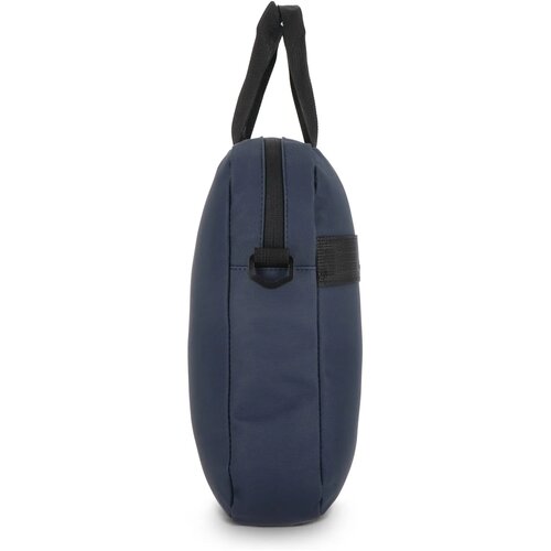 PU SoMa laptop messenger tas 28 x 38 x 5 cm donkerblauw