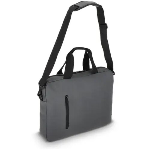 PU SoMa laptop messenger tas 28 x 38 x 5 cm grijs
