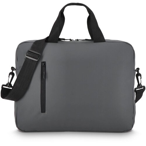 PU SoMa laptop messenger tas 28 x 38 x 5 cm grijs