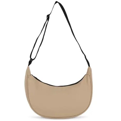 PU-gecoat R-PET 600D halve maan sling tas ecru