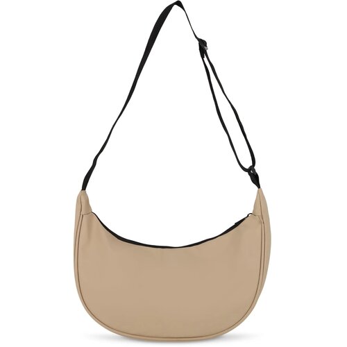 PU-gecoat R-PET 600D halve maan sling tas ecru