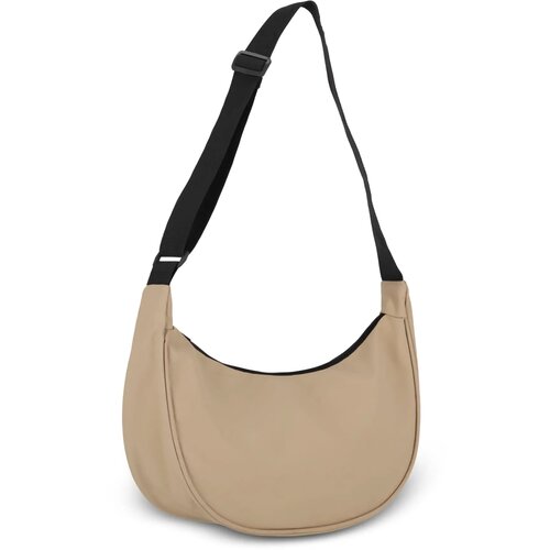 PU-gecoat R-PET 600D halve maan sling tas ecru