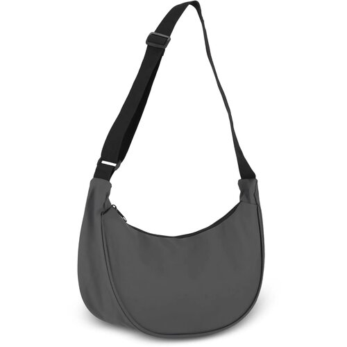 PU-gecoat R-PET 600D halve maan sling tas grijs