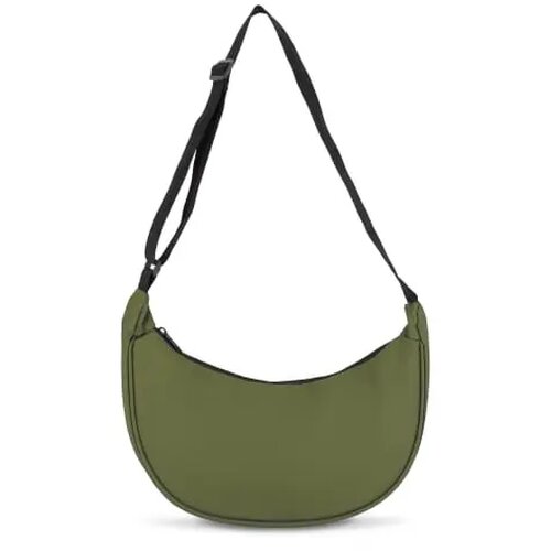 PU-gecoat R-PET 600D halve maan sling tas olijfgroen
